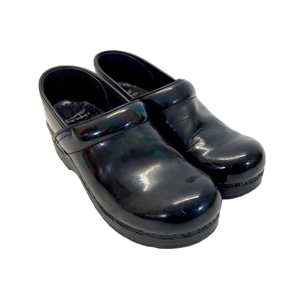 Dansko Leather Clogs Professional Shoes Slip On Black Sz 38